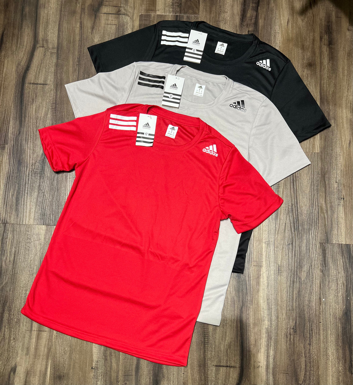 Kit com 3 camisetas dri-fit adidas df