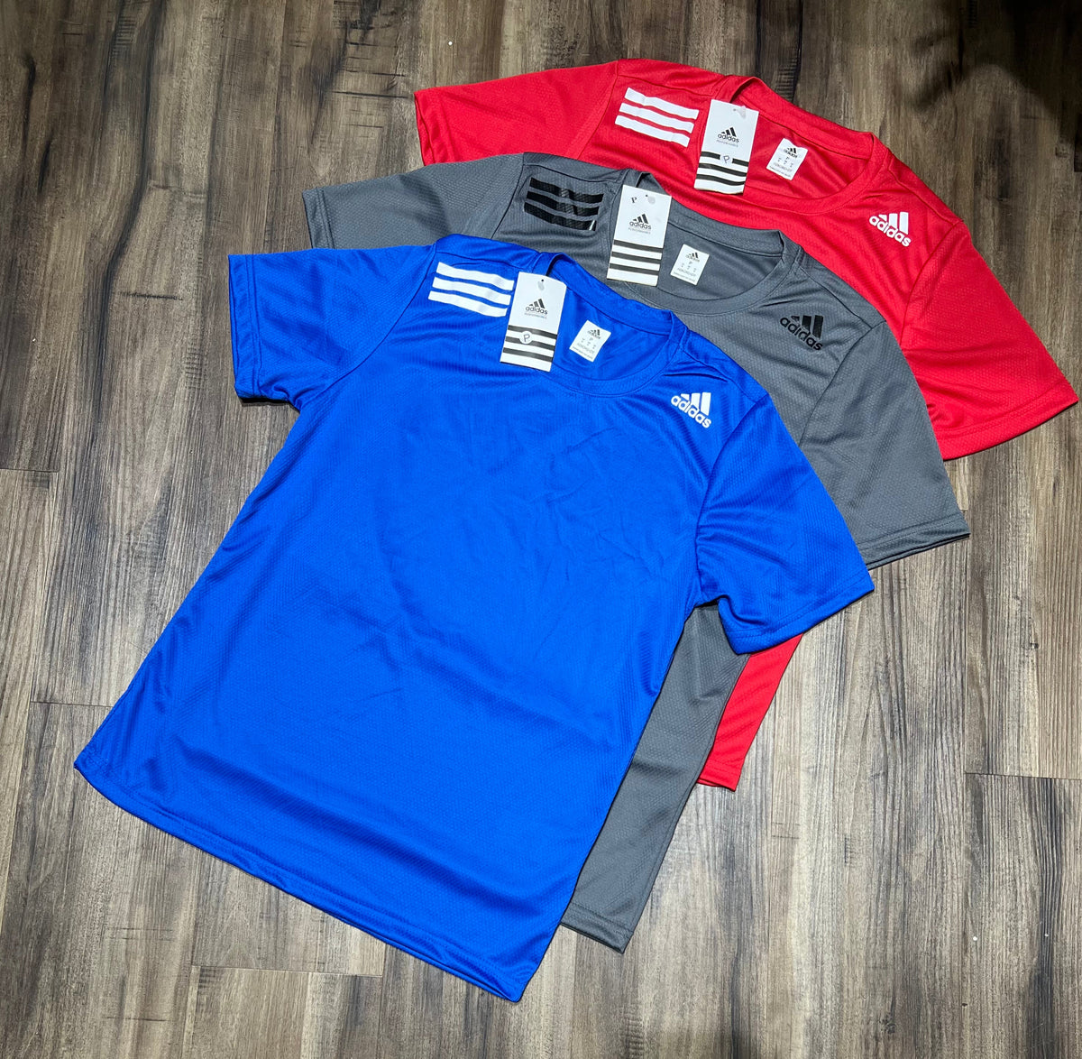 Kit com 3 camisetas dri-fit adidas df