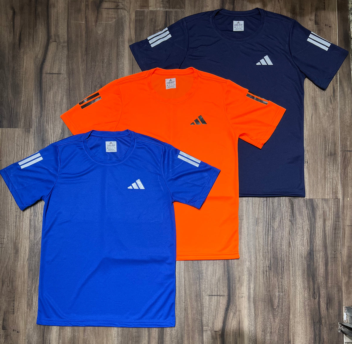 Kit com 3 camisetas dri-fit adidas df