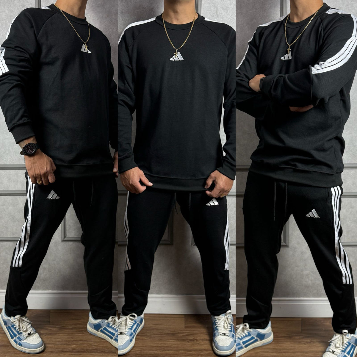 Conjunto moletinho adidas premium